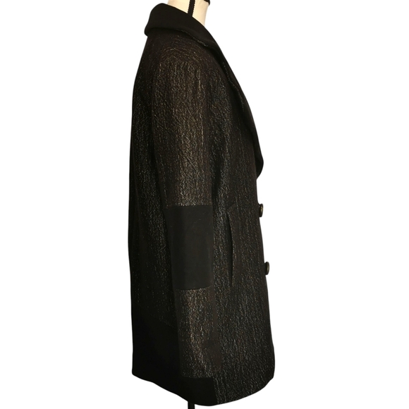 Trina Turk Vintage Wool/Wool Blend Thigh Length Double Breasted Coat - Sz M-L - Picture 3 of 9